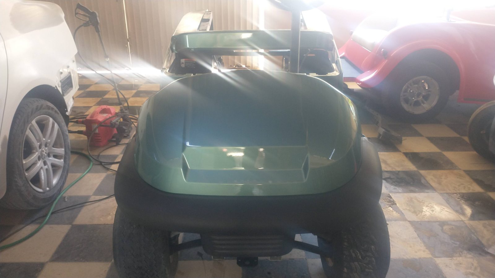 Proceso de restauración carrito verde — Kindbaja