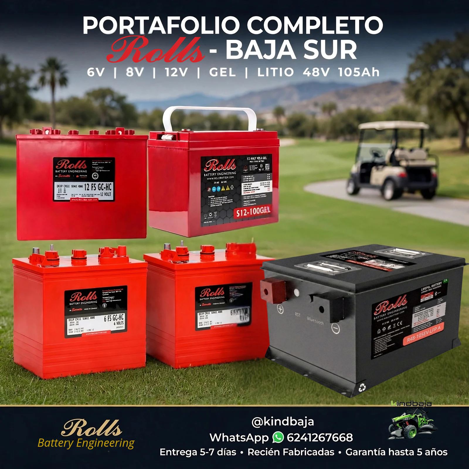 Batería Rolls Serie 4000 Golf Cart